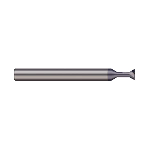 Dovetail Cutter, 0.1250" (1/8) Cutter dia, Finish: AlTiN
